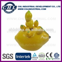 Lemon shape fruit fork and knife with resin head