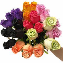 PU Life-Like Artificial Rose Flower Single Stem