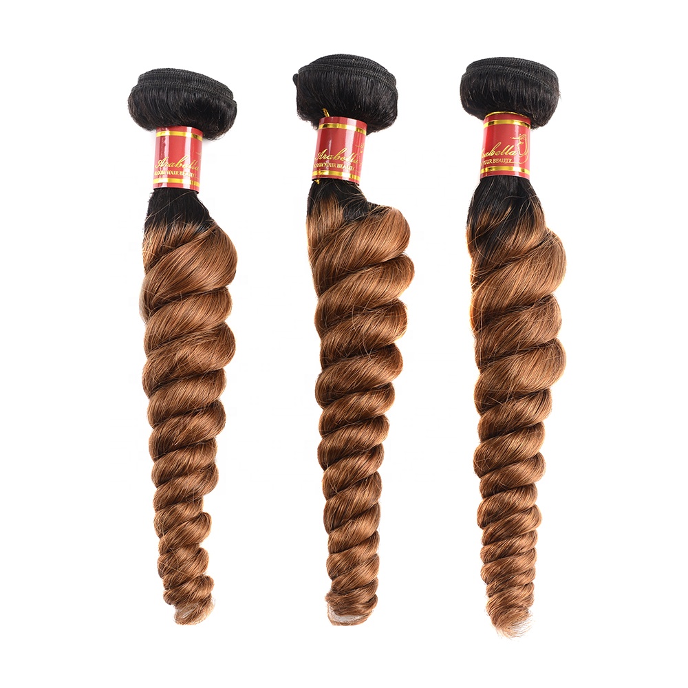 Grade 9A Virgin Hair Double Loose  T1b/30  100% Virgin Bundles Mink Hair Vendors