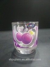 9oz decal purple apple glass cup