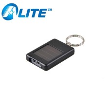 Solar Powered Torch With Keychain Black