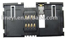Telephone IC card connector