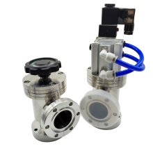 Manual Vacuum Flapper Valve with KF/CF Bellows Isolation and Solenoid Actuation