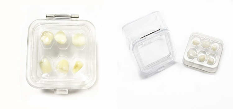 Denture Display Clear Shock-proof Dental Veneer Packing Membrane Box