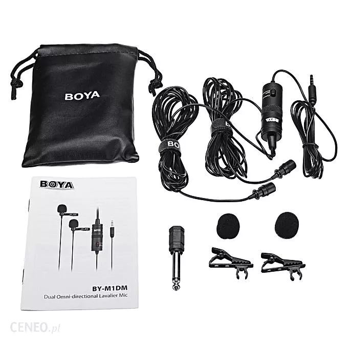 Hot selling BOYA BY-M1DM  Dual Omni-directional Lavalier Mic