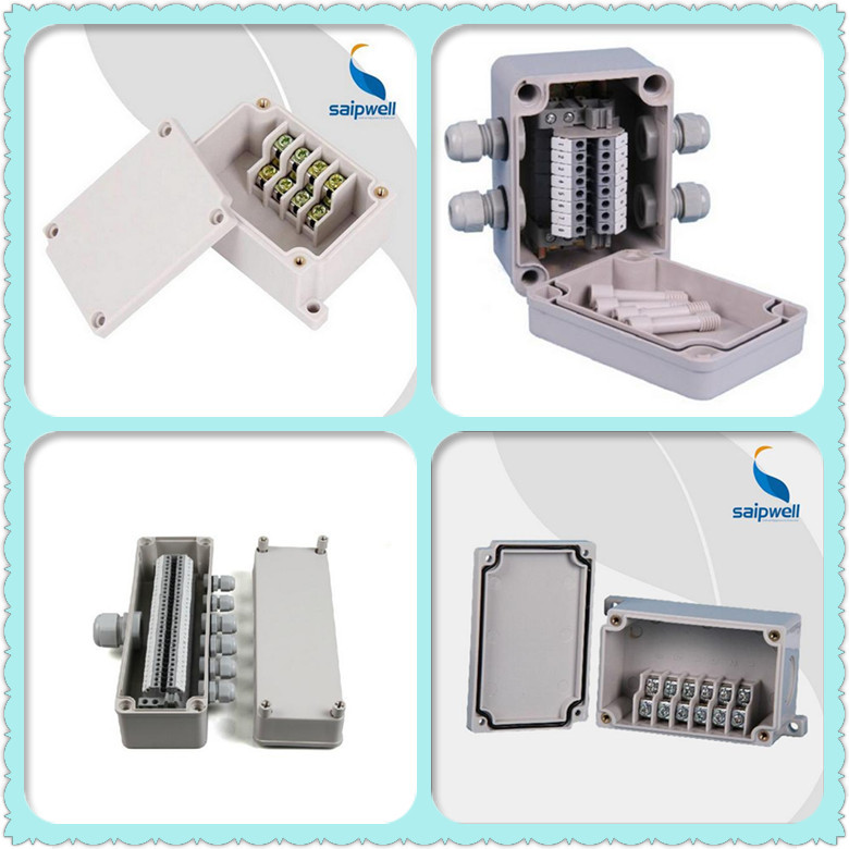 Saip/Saipwell SP-PG-10P 110*75*40mm IP66 terminal box with 10 terminal blocks, Fiber terminal box with ear