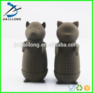 Durable fancy animal shaped silicone tea strainer