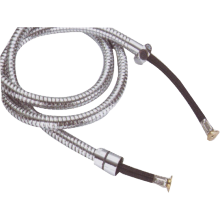 Chromed Stainless Steel Double-buckle Flexible bamboo joint Shower Hose with hook