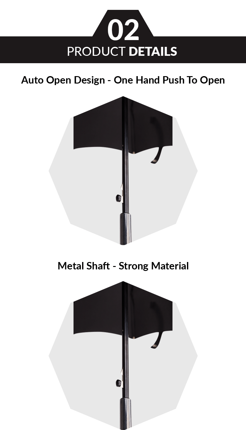 black stick umbrella