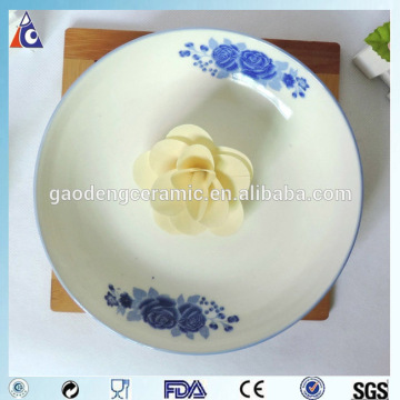 Chinese style white ceramic plate