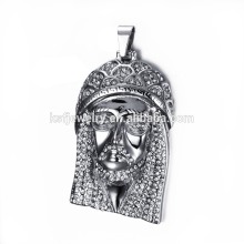 Stainless Steel Jesus Head Pendant Necklace for Men Women Jewelry