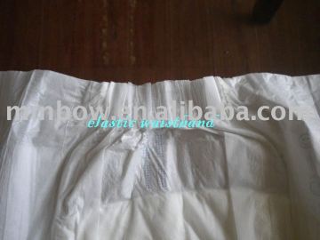 Elastic waistband adult diaper