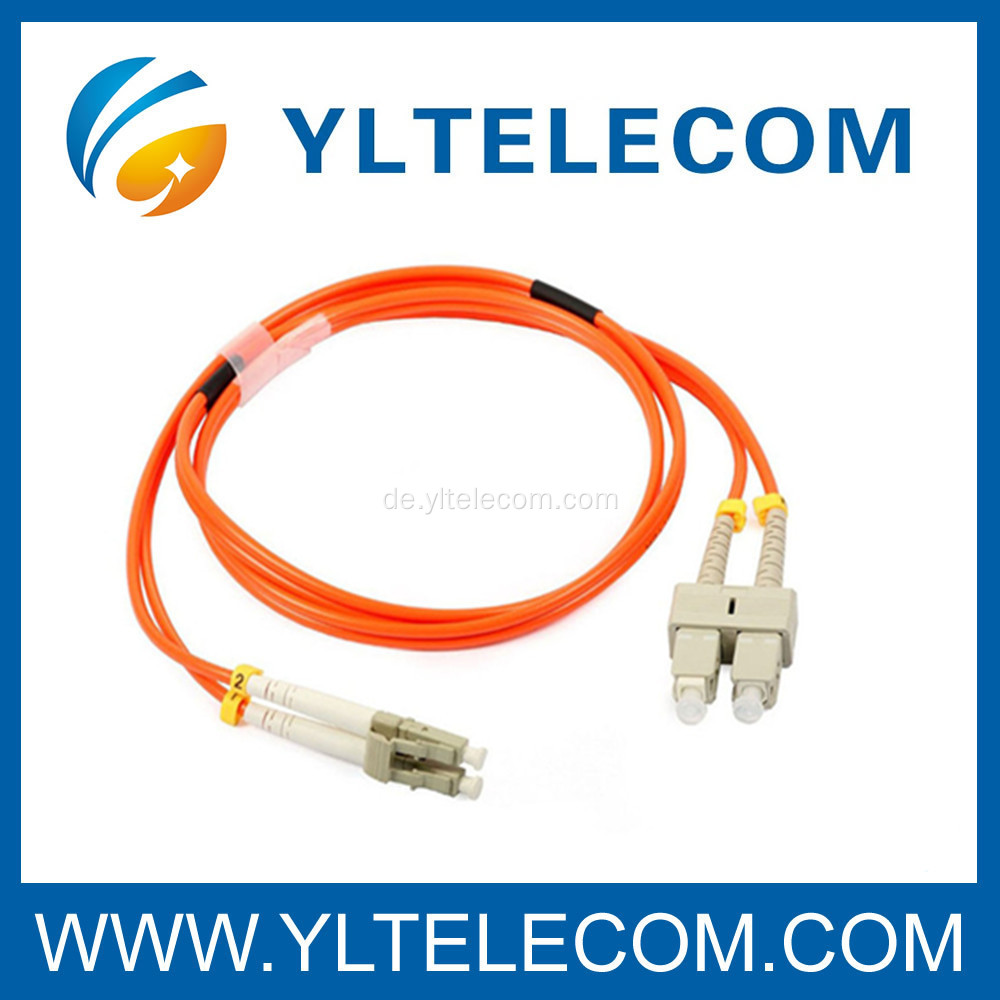 PC - SC-Faser-Optikverbindungs-Kabel-Duplex 62.5 / 125 3.0mm für FTTX und LAN