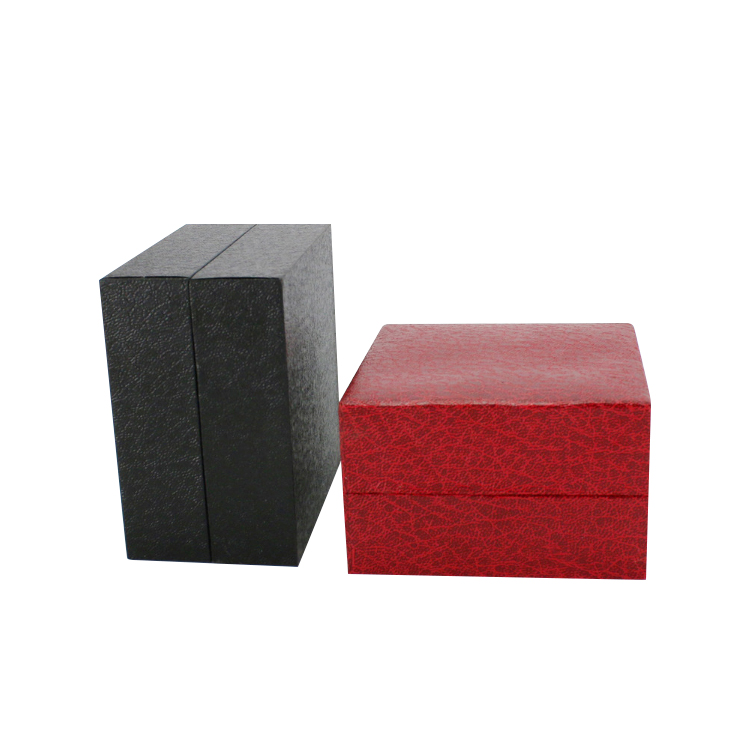 Wholesale custom cheap low price Man Women single Black Red Paperboard Paper watch box with pillow