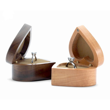 Wood Heart Shaped Jewelry Box