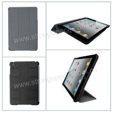 Rubber Stand Folding Smart Cover For iPad Mini