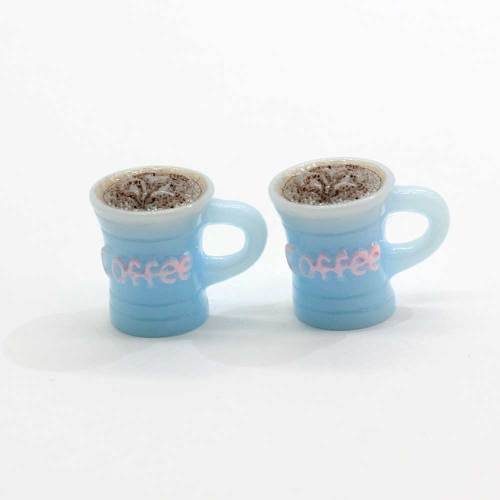 Charms 3D Koffiekopje Hars Cabochons Mini Tiny Wit Roze Blauw 15 * 21mm Beste Sellngs Chunky Kralen voor Craft Decoratie