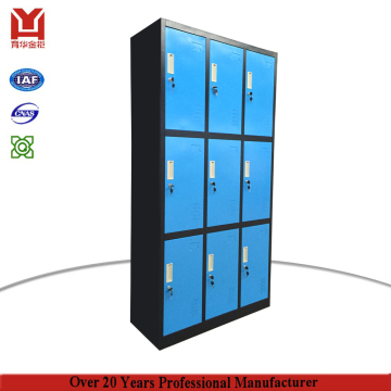 Factory wholesale KD structure 9 door steel wardrobe