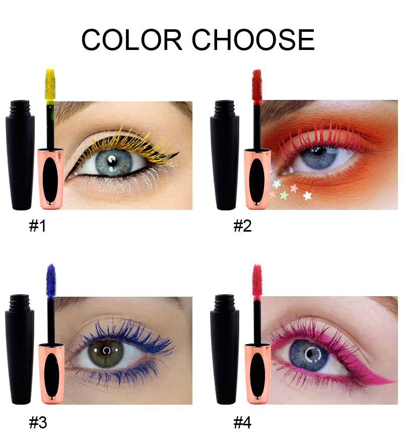 8-color mascara colorful eyelash makeup easy to brush long lasting Beautiful design mascara