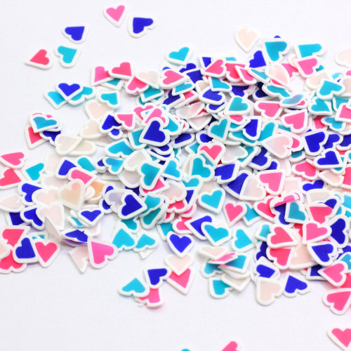 100g Ημέρα του Αγίου Βαλεντίνου Lovely Heart Slices Polymer Hot Clay Sprinkles for Phone Nail Art Decoration DIY Slim Filling Material