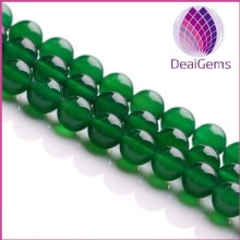 wholesale natural green agate round gemstone loose beads