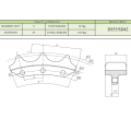 Shantui SD42 Bloque de dientes 31Y-18-00014 D355 195-27-12467