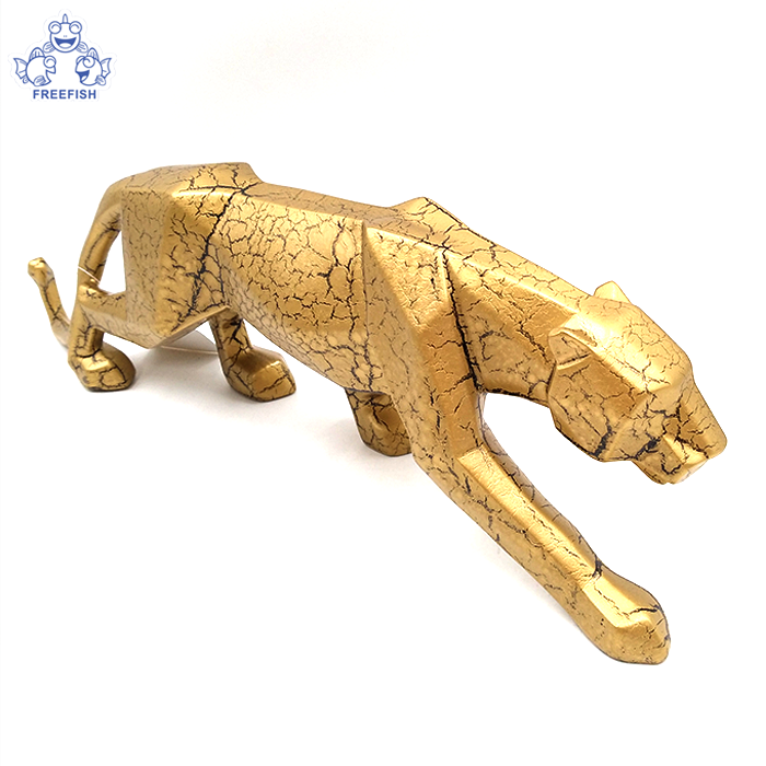  Modern Polyresin Cheetah Figurine 