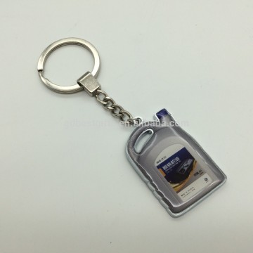 Custom metal sticker keychain with expoy