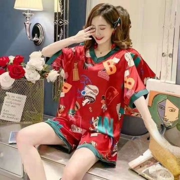 Satin Softy Print Pyjamas M-2XL SNO001