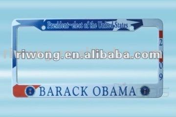 Plastic license plate frame, obama plate frame