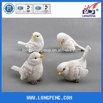 Newest White Polyresin Bird Garden Decoration