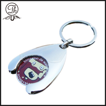Trolley engraved token coin keyrings metal