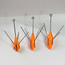 Orange Long Tail Saltwater Surf Casting Sinkers - Break Away Sinker Claw Fishing Weights