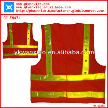 LED reflective safety vest with PVC , LED reflective vest with 16 LED lights, LED lights safety vest