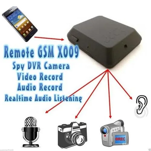 X009 Mini Quadband GSM Camera Audio Video Recorder Ear Bug Monitor GSM Monitor Video