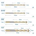 कांच के लिए सेट ड्रिल बिट्स