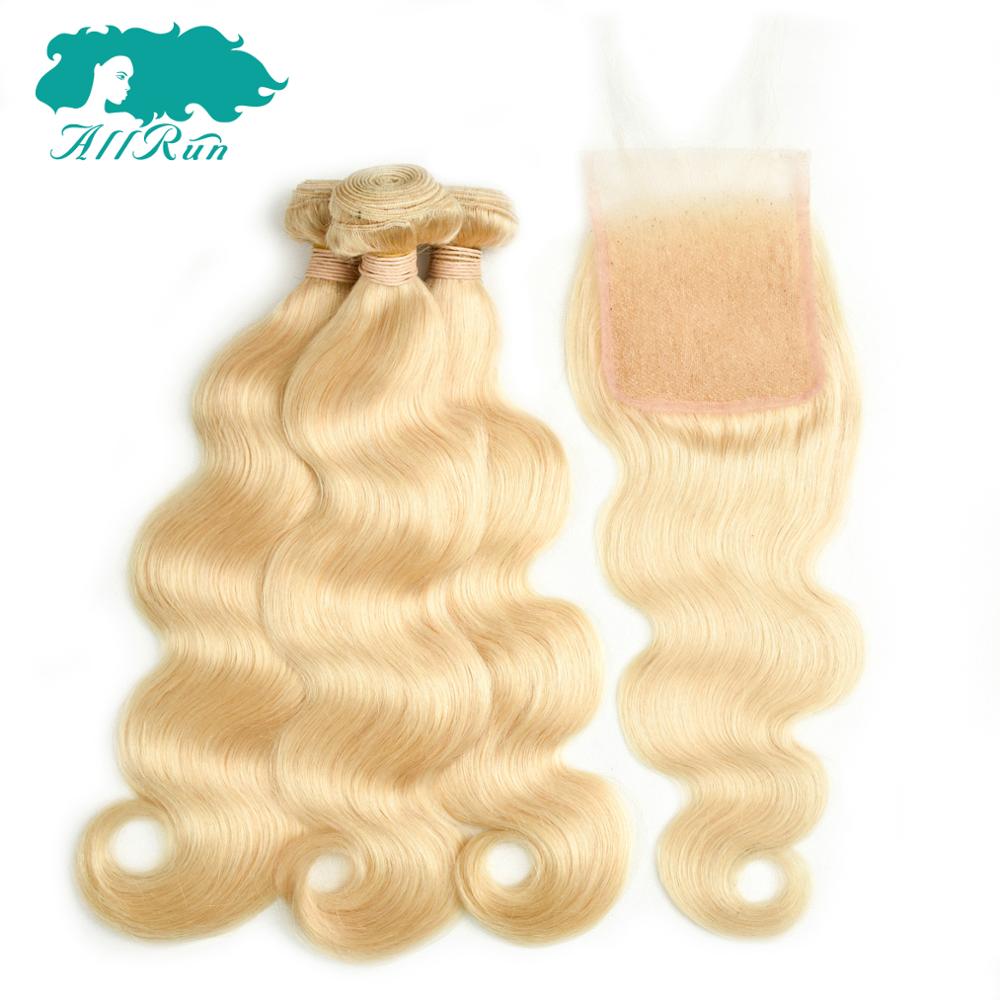 High Quality Stock 4x4 Body Wave Virgin Hair, Lace Closure 613 Blonde Hair Top Closure