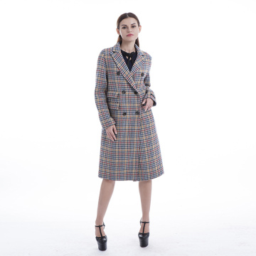 Cashmere overcoat coloured bird checks