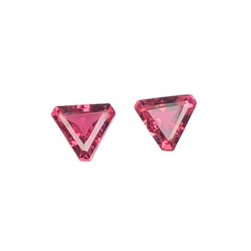 Pink Tourmaline Triangle Loose Stone Earrings Making