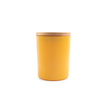 200ml Orange Frosted Glass Candle Jar