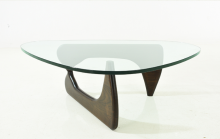 Modern Furniture Triangle Glass Wood Noguchi Coffee Table