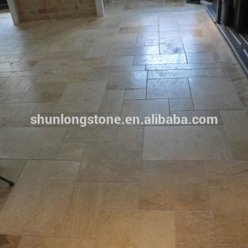 Cream travertine floor tile,Cream Travertine random tile