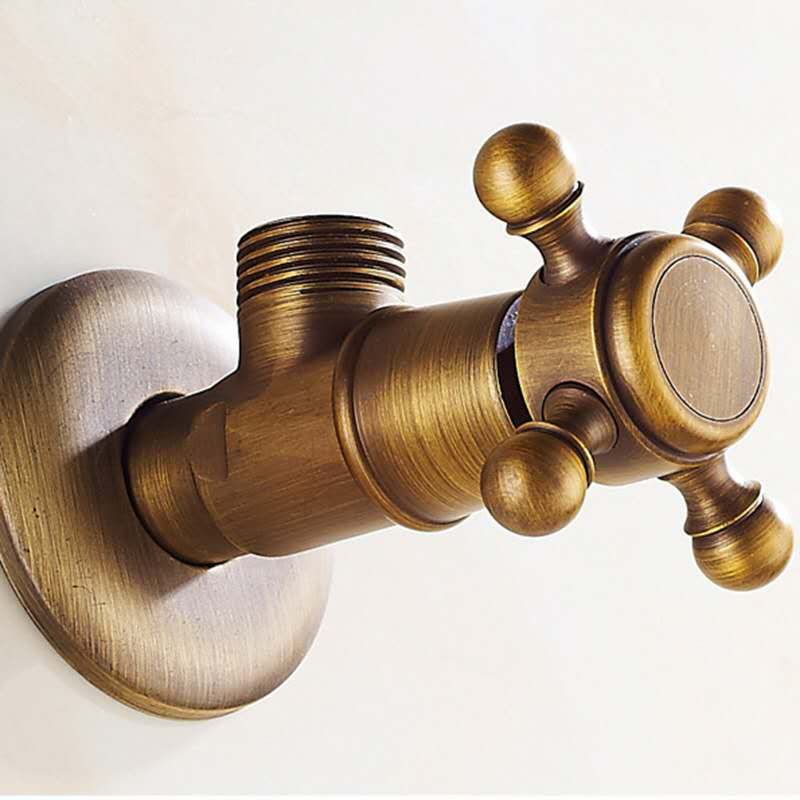 全銅製アンティークウォーターヒータートライアングルスプールレトロミキシングバルブストップバルブ