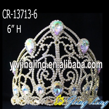 Fashion Gold Wholesale Pageant Crown en venta