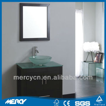 Bathroom Oak Cabinet Glass Basin Bathroom Oak Cabinet