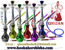 Coloured Glass Big Hookah With Metal And Ceramic Parts