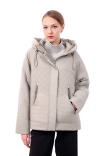 High-end women's short hooded drawstring thin cotton top