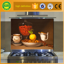 Personalised Digitally Printed on glass kitchen backsplash for cooker----measure to size