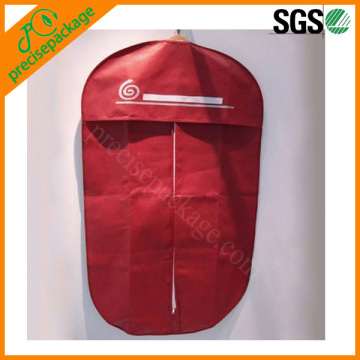 Breathable non woven mens suit cover bag with flap