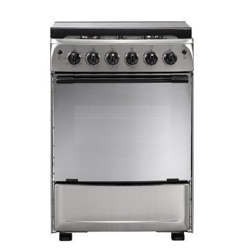 Silver Freestanding Commercial Stove and Oven